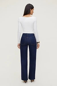 Haut sculptant à manches longues Nola