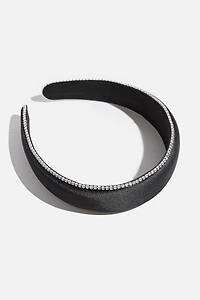 Serre-tête à pierreries en satin