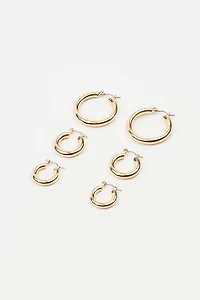 3 Pack Hoop Earrings