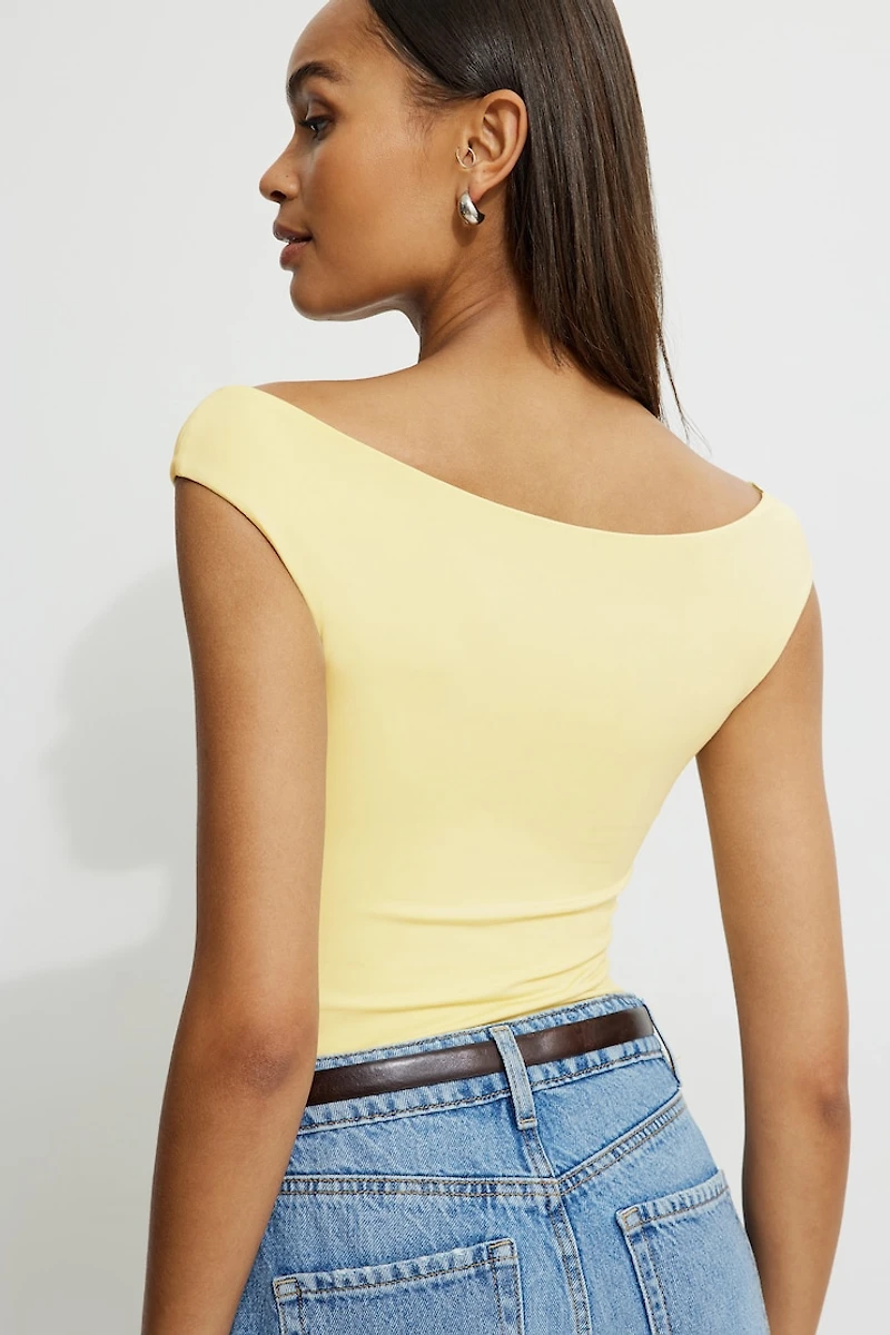Off Shoulder Jersey Bodysuit