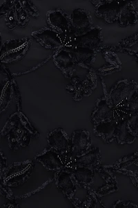 Floral Appliqué Mini Skirt