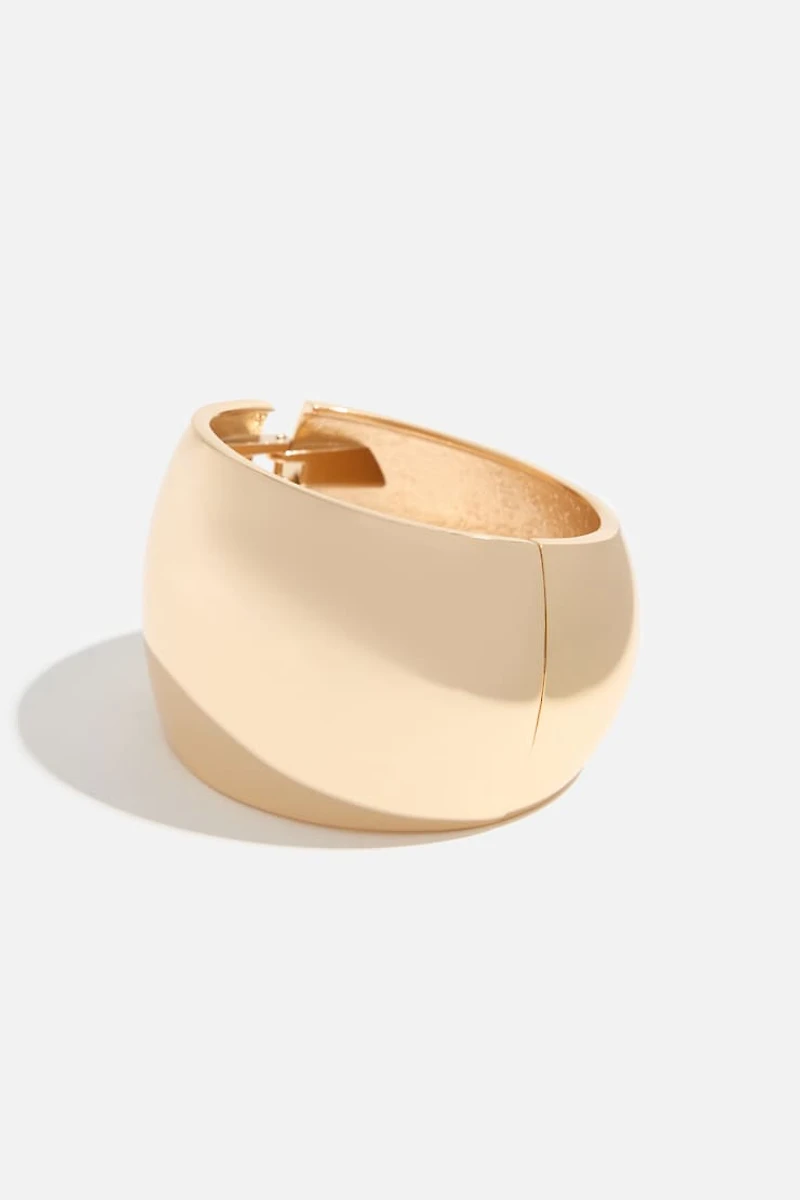 Oversized Chunky Snap Bangle Bracelet