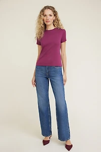 T-shirt ajusté en coton Emy