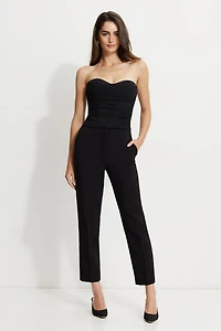 Draped Mesh Corset Top