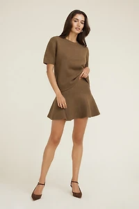 Knit Drop Waist Mini Skirt