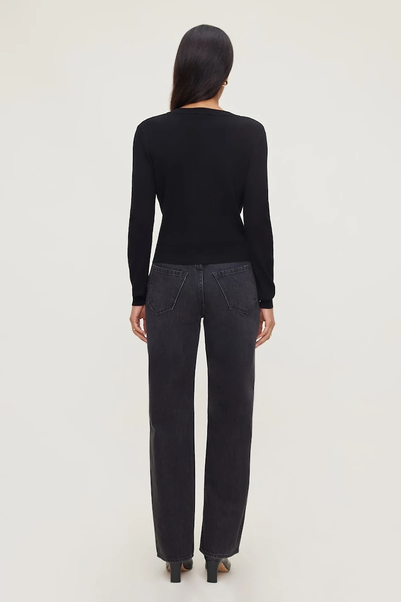 Cardigan à col rond Rebecca