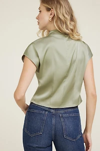 Blouse superposée en satin Ella