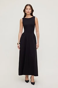 Iris Flared Ponte Maxi Dress