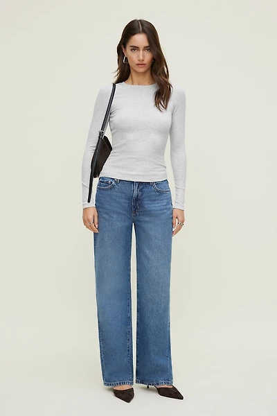 T-shirt côtelée à manches longues Tedi