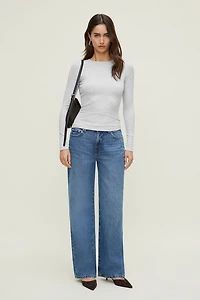 T-shirt côtelée à manches longues Tedi