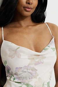 Celeste Asymmetric Maxi Slip Dress