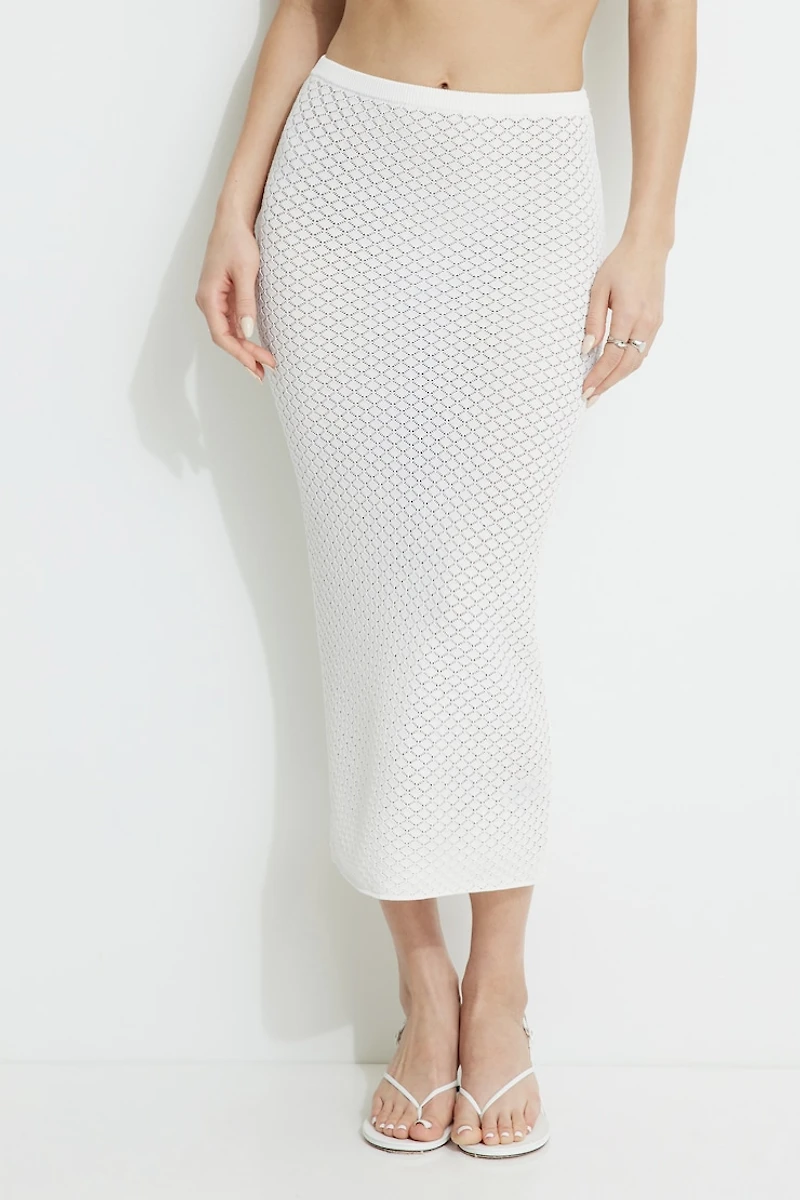 Pointelle Maxi Skirt