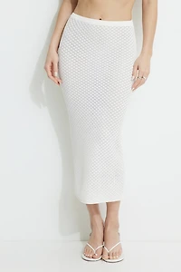 Jupe maxi en pointelle