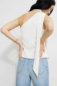 Neck Scarf Satin Top