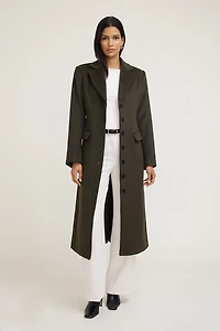 Cinched Wool Coat