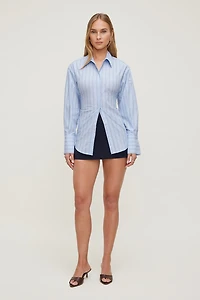 Poplin Cinch Back Shirt