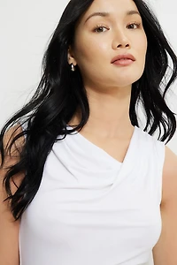 Draped Jersey Tank Top