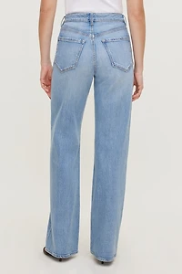 Jean Heidi à taille haute et jambe large