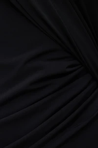 Sculpt Front Drape Mini Dress