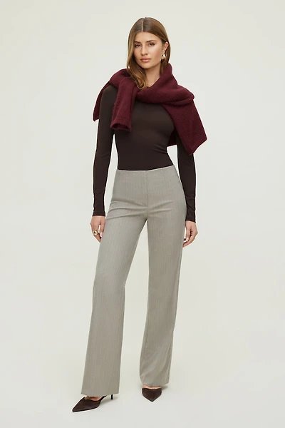 Frankie Pinstripe Slim Bootcut Pants