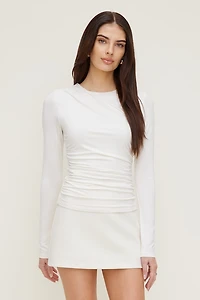 Draped Long Sleeve Top