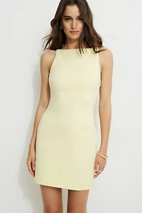 Open Back Ponte Mini Dress