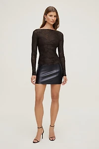 Nola Jacquard Long Sleeve Top