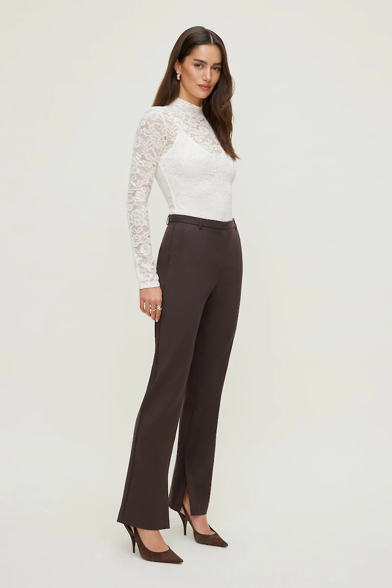 Mock Neck Lace Bodysuit