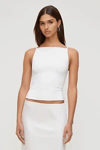 Sculpt Strappy Boat Neck Tank Top