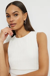 Robe maxi froncée et texturée