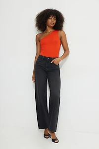 Single Shoulder Jersey Bodysuit