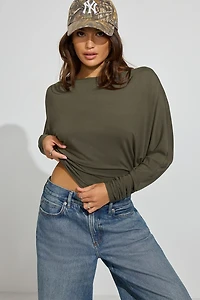 Smooth Dolman Boatneck Top