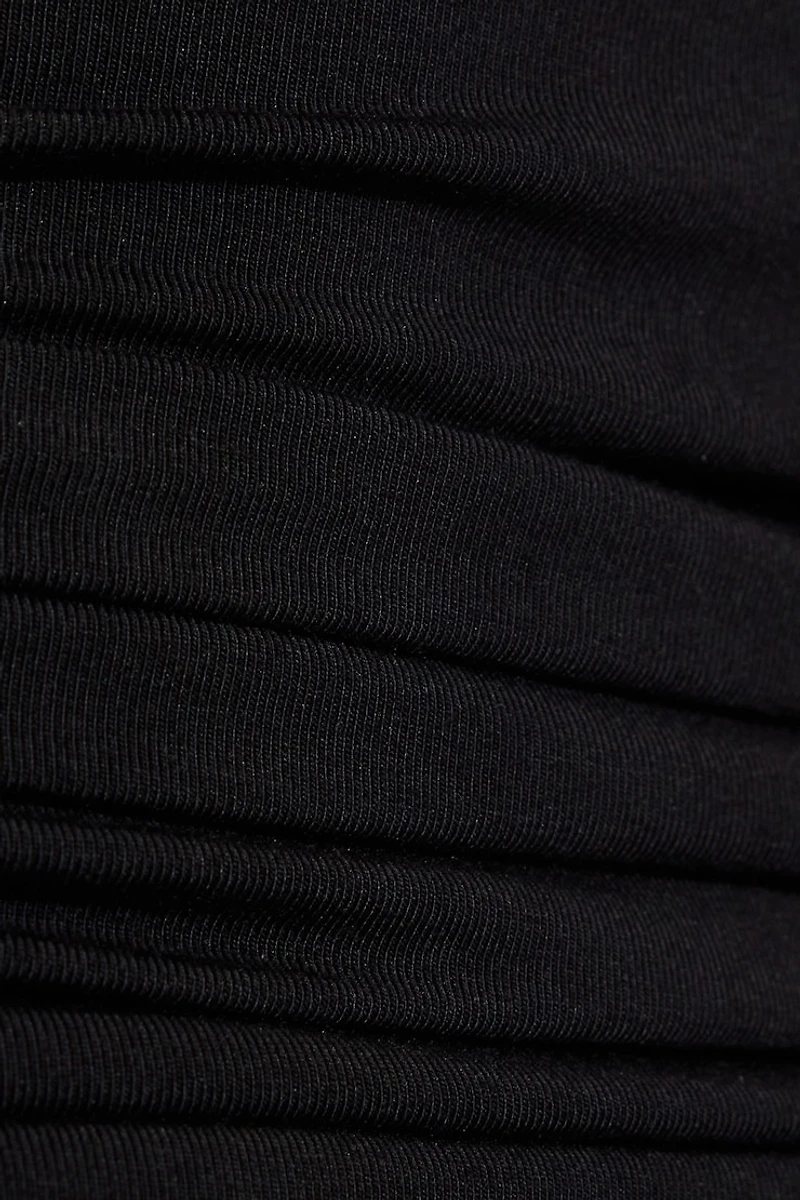 Ruched Drop Waist Romper Dress