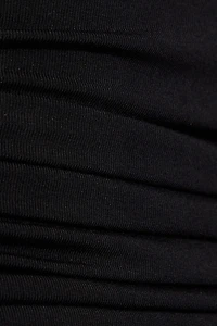 Ruched Drop Waist Romper Dress