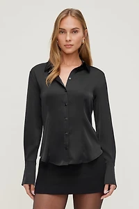 Chemise ajustée en satin Eva