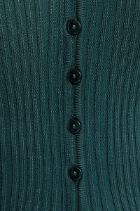 Cardigan côtelé ouvert à l’avant
