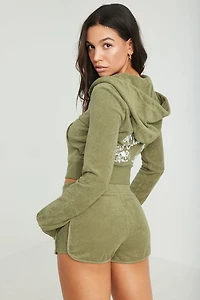 JUICY COUTURE Terry Emblem Shorts