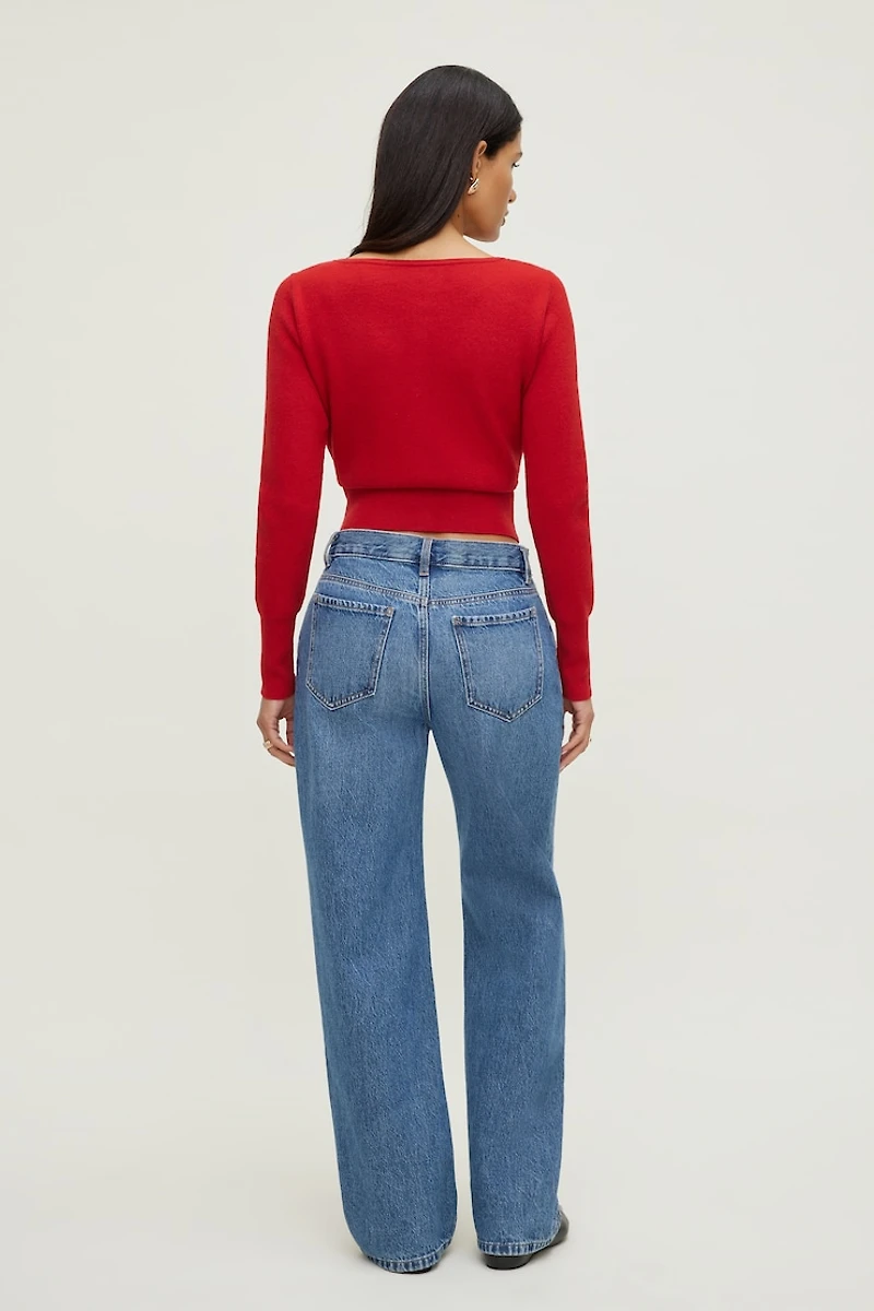 Sara Ribbed Cinch Hem Cardigan