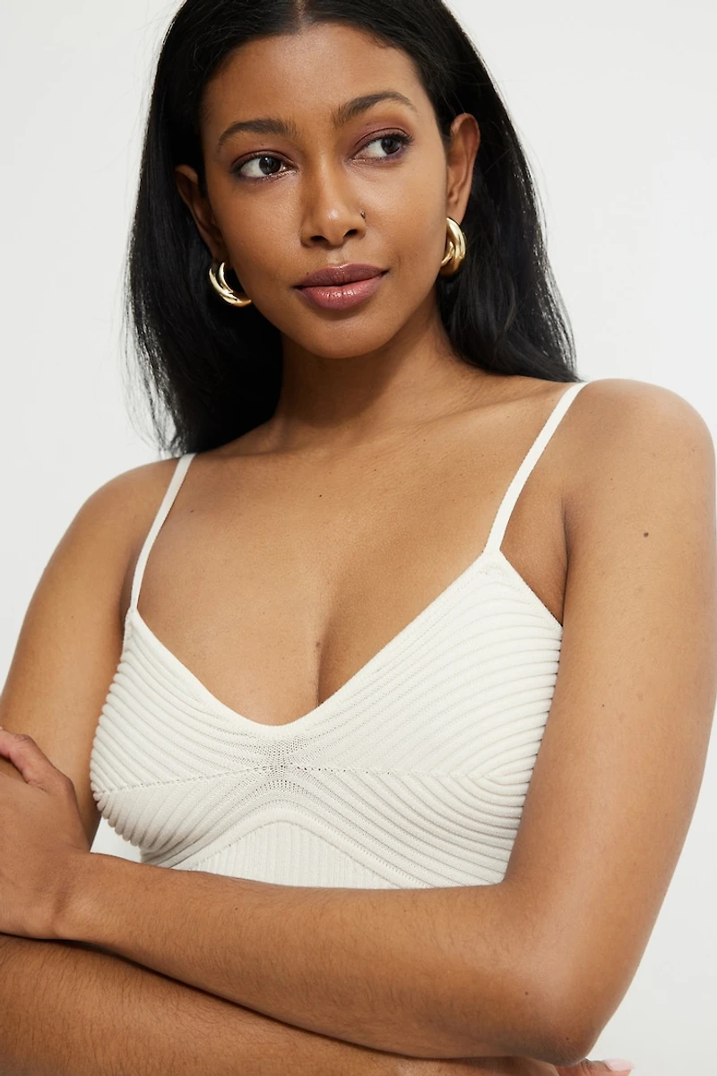 Sylvia Ribbed Midi Sweater Dress