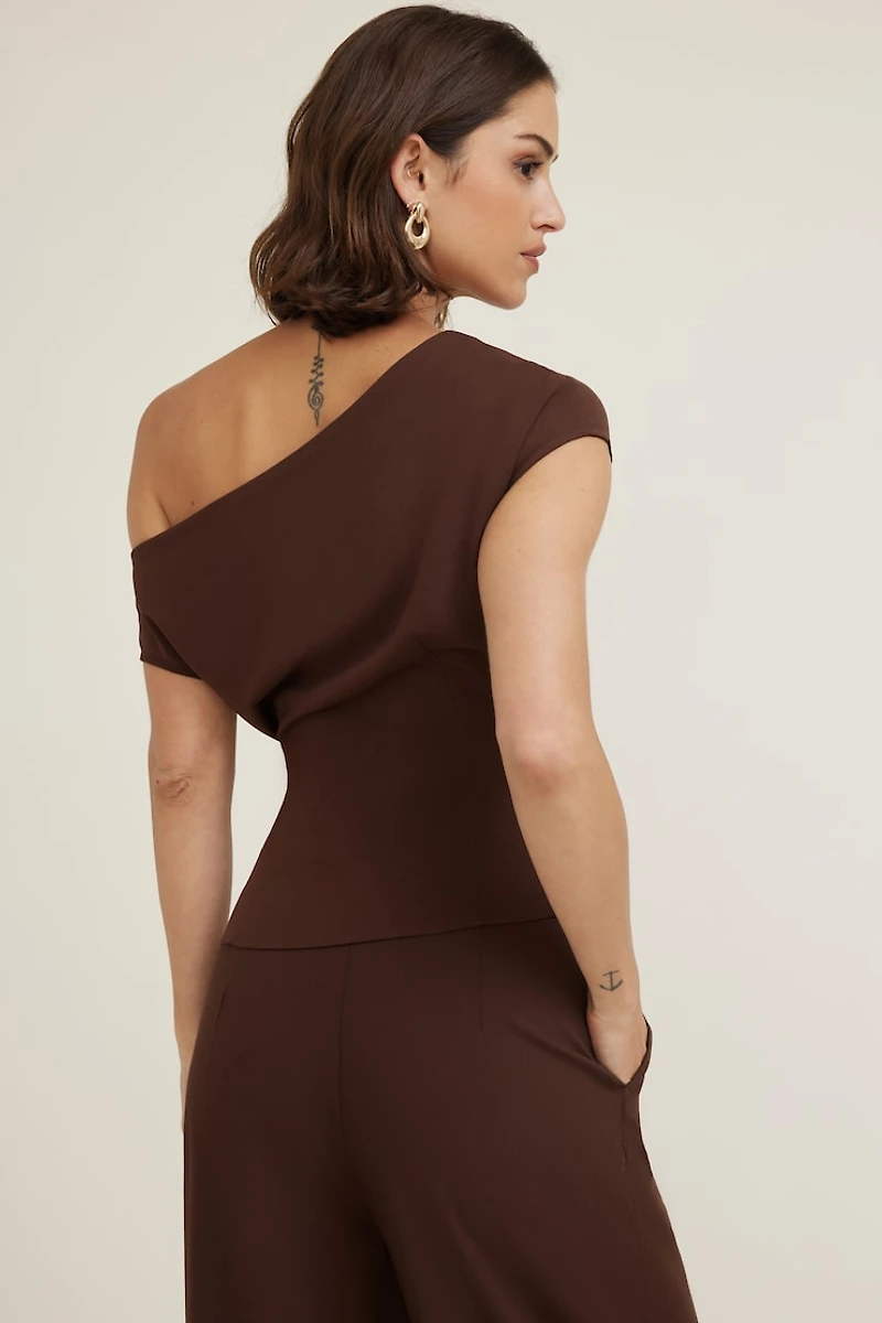 Draped Off Shoulder Top