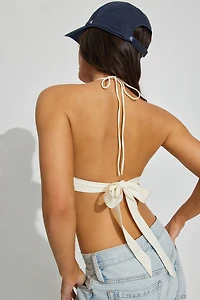 Haut style tablier à attache au dos Celine