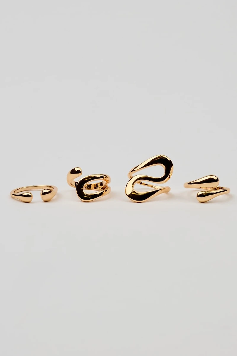 Set of 4 Open S Rings
