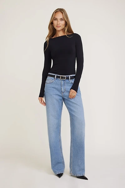 Haut sculptant à manches longues Nola