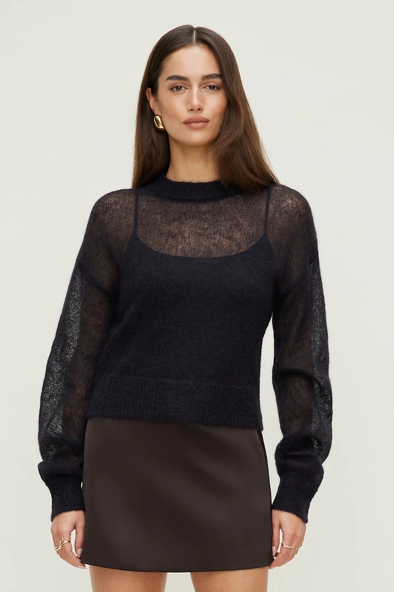 Premium Mohair Balloon Sleeve Sweater