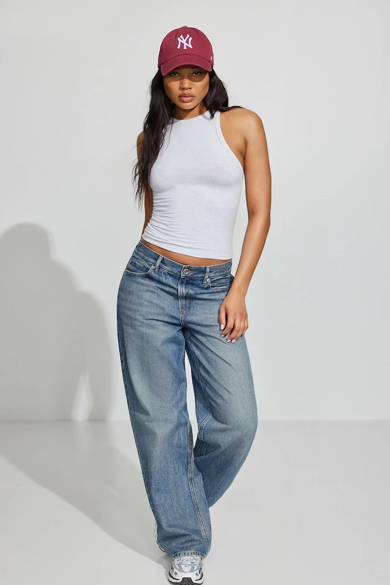 High Neck Cotton Tank Top