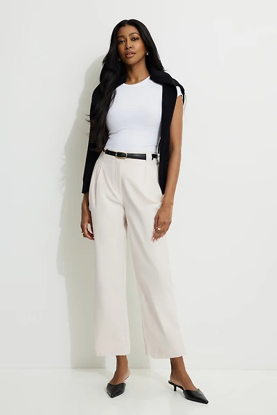 Straight High Waist Ankle Pants