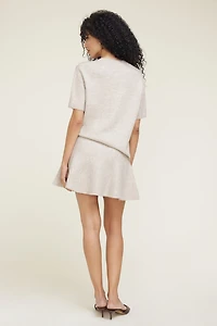 Knit Drop Waist Mini Skirt