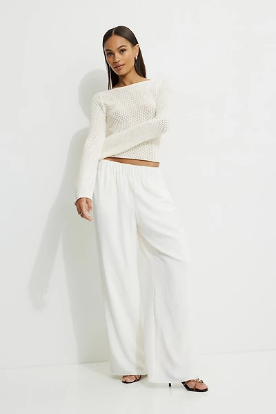 Wide Leg Pull On Pants