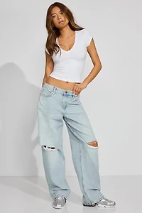 Jean ample à taille basse