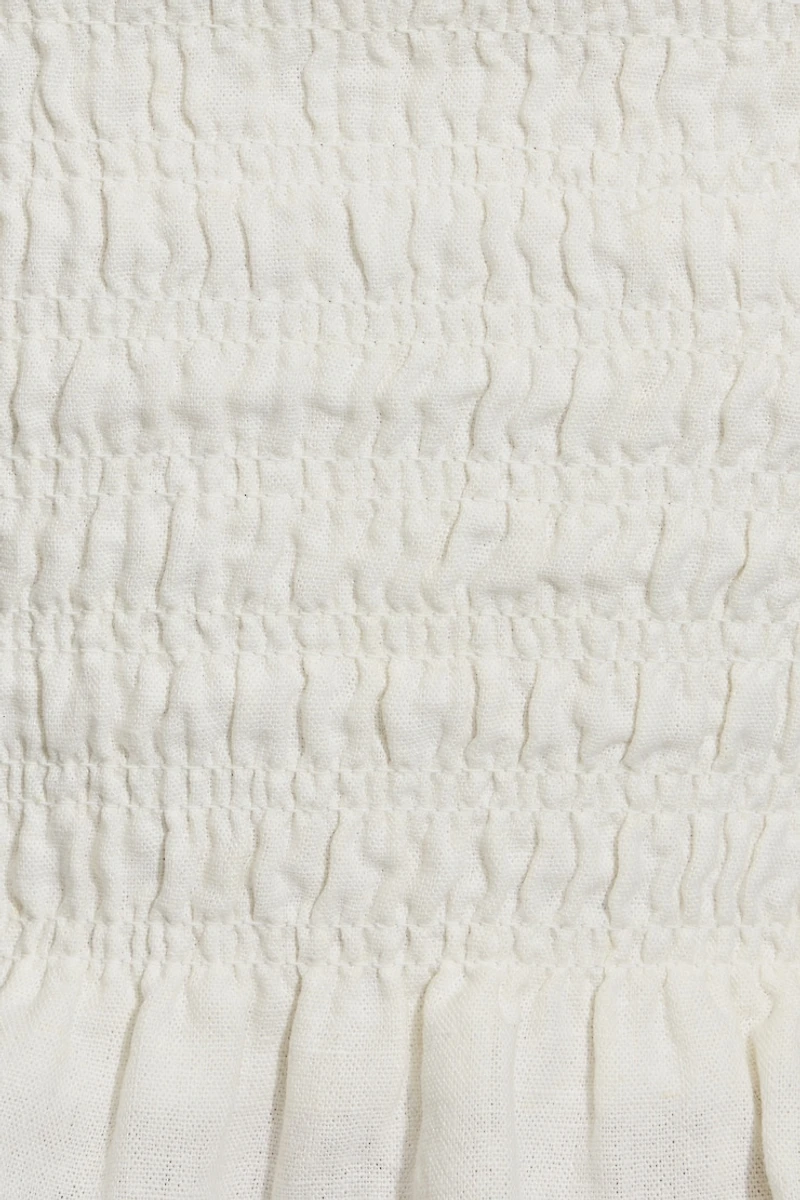 Linen Smocked Tube Top